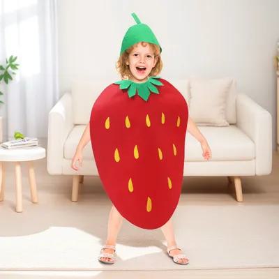Easy Cosplay Prop - 1 Stück Erdbeer-Frucht-Kostüm für Kinder, Cosplay-Outfit,