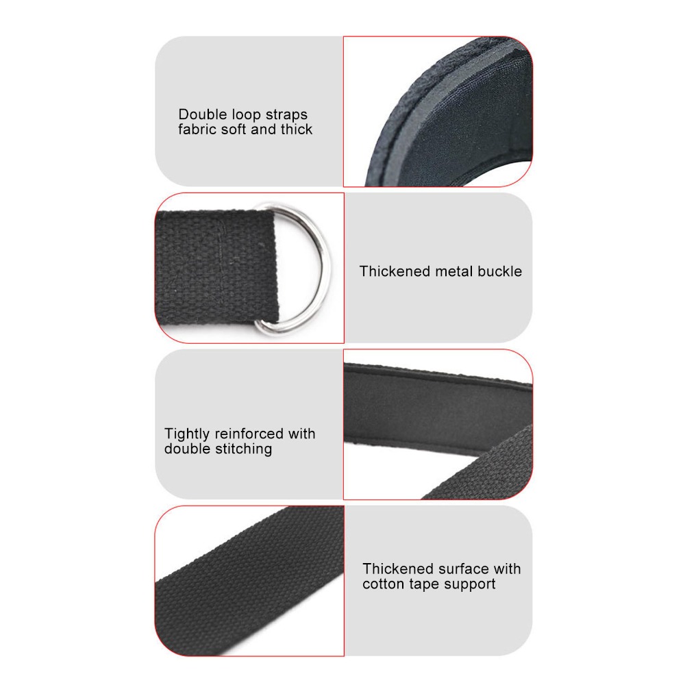 D Ring Strap - 2 Stück Praktische Rutschfeste Pilates-Doppel-Schlaufenriemen, Weich