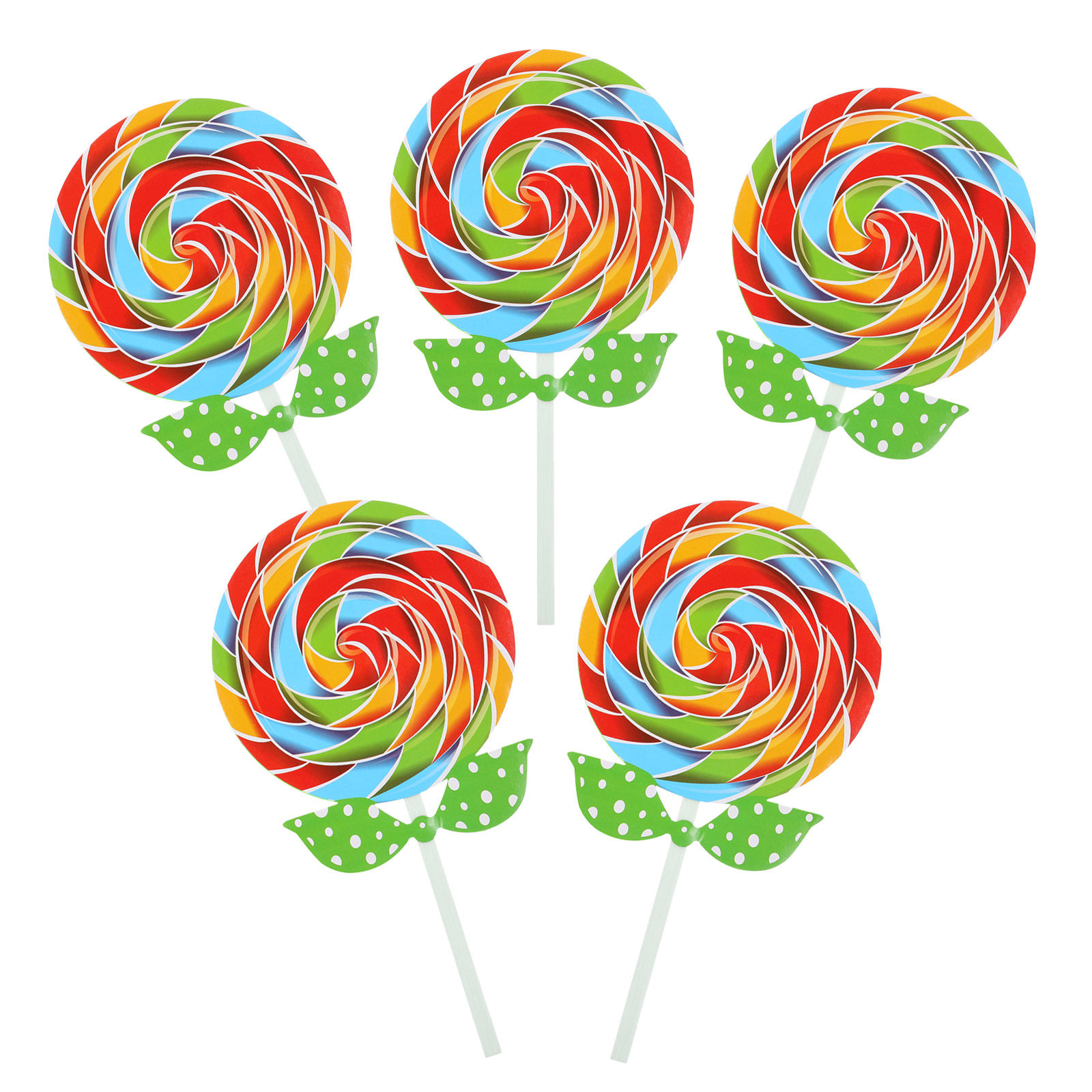 Easy Cosplay Prop - 5 Stück leuchtende, mehrfarbige, riesige Lollipops