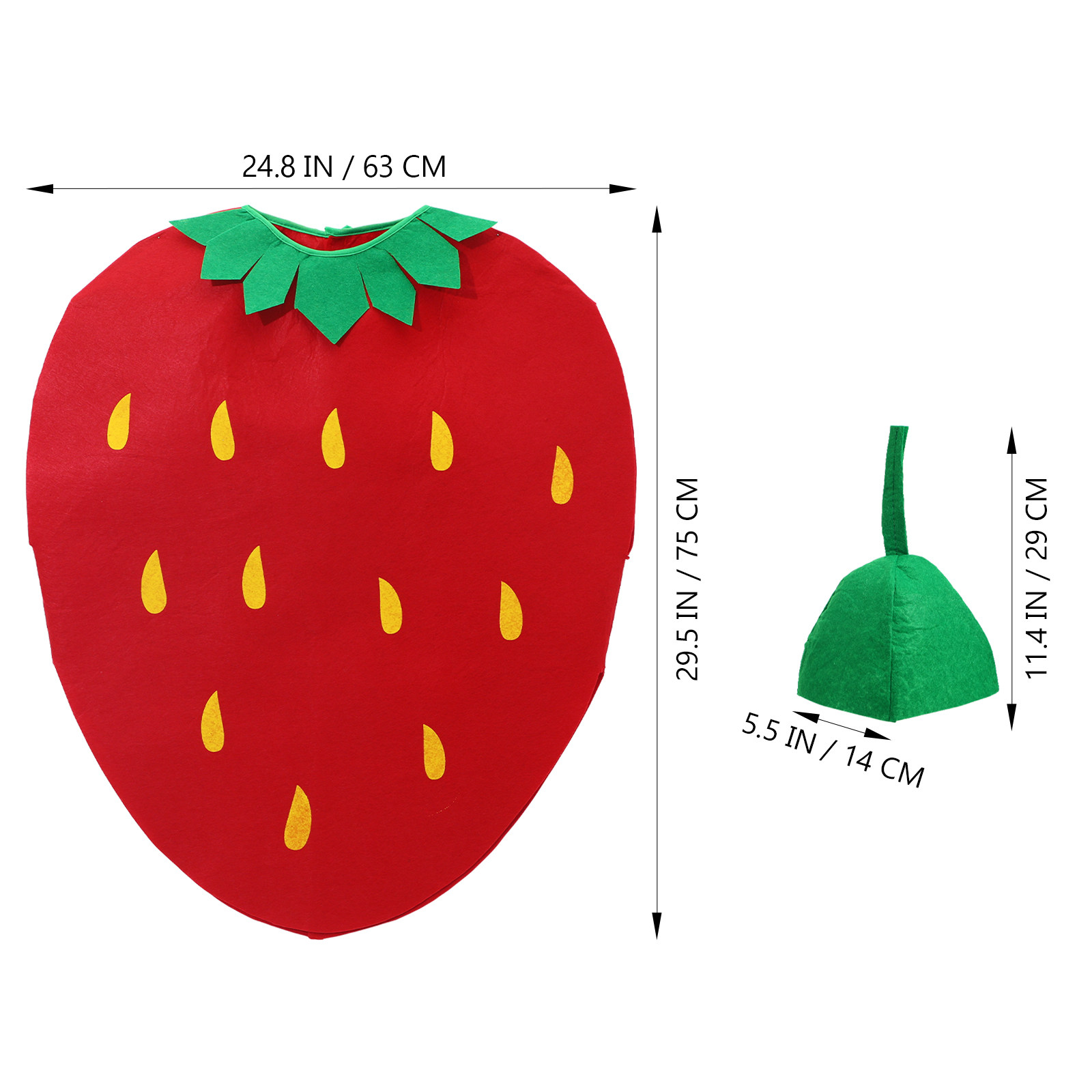 1 Stück Erdbeer-Frucht-Kostüm  – Easy Cosplay Prop Bewertung und Preis